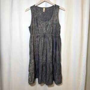 Sun Moda Made in USA Cotton Acid Wash Sun Dress Size Medium